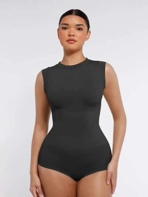 copario Sleeveless One-Piece – Minimalist Bodysuit with Smooth Sculpting Fit